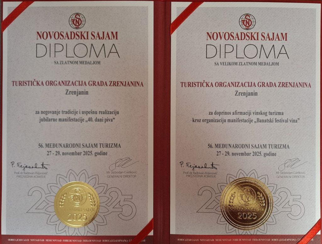 zlatna medalja za zrenjanin na novosadskom sajmu